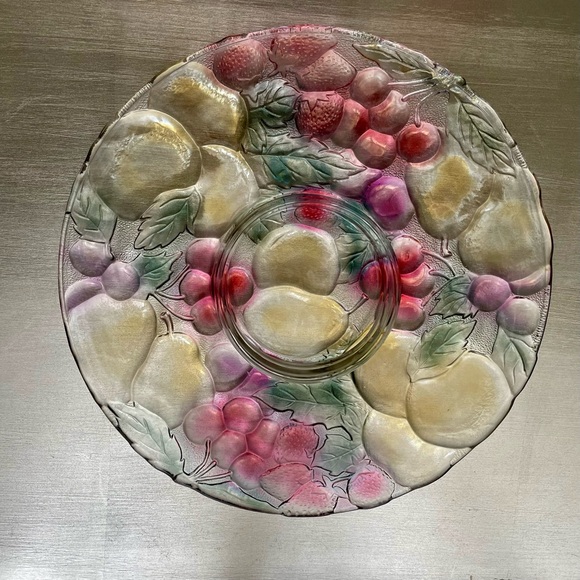 Glass Coloured Stained Serving Tray NEW - Picture 3 of 8